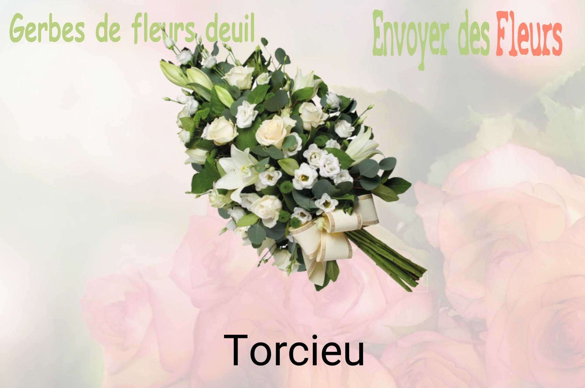 Gerbe de fleurs de deuil livrée à Torcieu